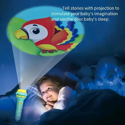 Lampe torche projecteur pour enfants - Animaux et aventures visuelles.