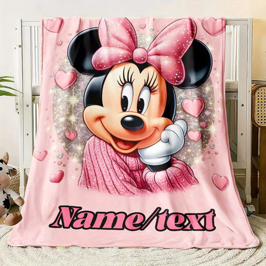 Couverture pour bébé Personnalisée Minnie Mouse - Personnalisable avec Votre Nom ou Texte |